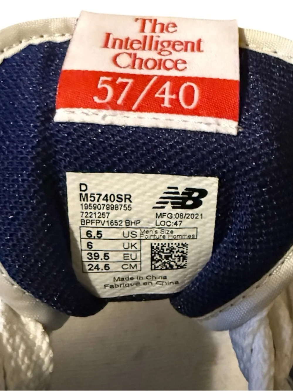 New Balance x STAUD 57/40 “White Blue Quartz” Style M5740SR Sneakers M 6.5 / W 8